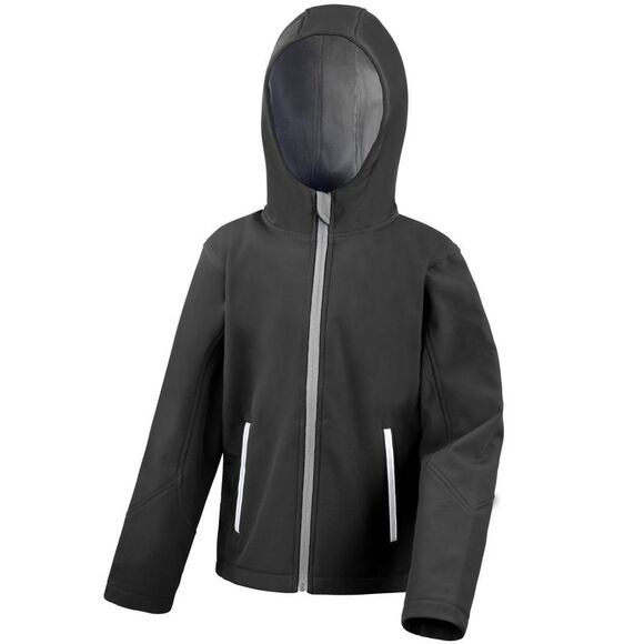 Result Core Kids Big Boys JuniorSoftshell Jacket / Black/Gray